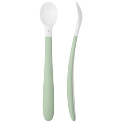 BabyBjörn Feeding Spoon, 2-Pack, Powder Green - Publicité BabyBjörn Feeding Spoon, 2-Pack, Powder Green - Publicité