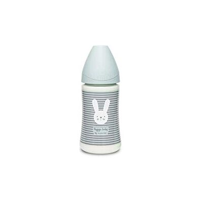 Suavinex Biberon Tetine Ronde Débit 3 Vitesses Raye Vert 270 ml 1 Unité 306689 - Publicité Suavinex Biberon Tetine Ronde Débit 3 Vitesses Raye Vert 270 ml 1 Unité 306689 - Publicité