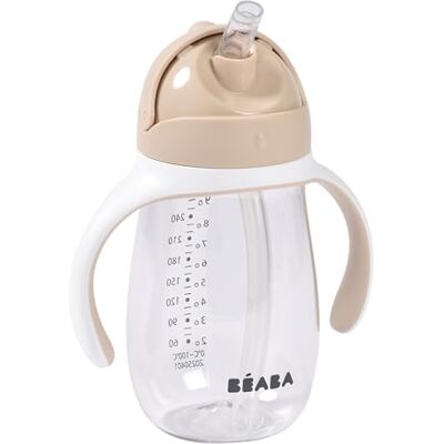 Béaba , Biberon/Tasse d'apprentissage 2 en 1, Tasse Paille Enfant, 100% étanche, Anti-fuite, Facile à Ouvrir, Poignées amovibles, Tritan et Silicone, 300 ml, Argile - Publicité Béaba , Biberon/Tasse d'apprentissage 2 en 1, Tasse Paille Enfant, 100% étanche, Anti-fuite, Facile à Ouvrir, Poignées amovibles, Tritan et Silicone, 300 ml, Argile - Publicité