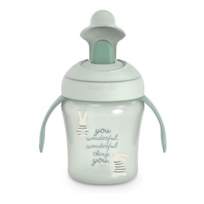 Suavinex , Tasse Apprentissage avec Bec Rigide Anti-Râpage, Tasse Bébé Anti Fuite, Gobelet Enfant avec Couvercle Rabattable et Poignées, Passe au Lave-Vaisselle. +6 Mois, 200 ml. Lapins Vert - Publicité Suavinex , Tasse Apprentissage avec Bec Rigide Anti-Râpage, Tasse Bébé Anti Fuite, Gobelet Enfant avec Couvercle Rabattable et Poignées, Passe au Lave-Vaisselle. +6 Mois, 200 ml. Lapins Vert - Publicité