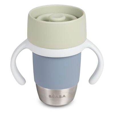 Béaba BEABA, Tasse d’Apprentissage Inox Click & Drink – Tasse 360° Sans Valve, Anti-Fuite, Anti-Renversement, Évolutive, Ouverture 1 Clic, Gobelet Bébé Enfant, 240 ml, Galet - Publicité Béaba BEABA, Tasse d’Apprentissage Inox Click & Drink – Tasse 360° Sans Valve, Anti-Fuite, Anti-Renversement, Évolutive, Ouverture 1 Clic, Gobelet Bébé Enfant, 240 ml, Galet - Publicité