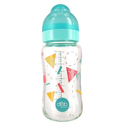 dBb Remond Biberon Large Ouverture 240 ml en Verre Fabrication Française Mint - Publicité dBb Remond Biberon Large Ouverture 240 ml en Verre Fabrication Française Mint - Publicité