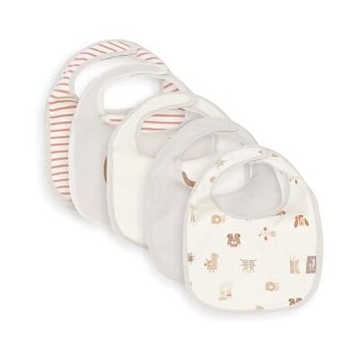 Jollein Bavoirs Imperméables Animal Friends Lot de 5 Avec Fermeture Velcro Bavoirs Bébé Bavoirs Anti-Bave - Publicité Jollein Bavoirs Imperméables Animal Friends Lot de 5 Avec Fermeture Velcro Bavoirs Bébé Bavoirs Anti-Bave - Publicité
