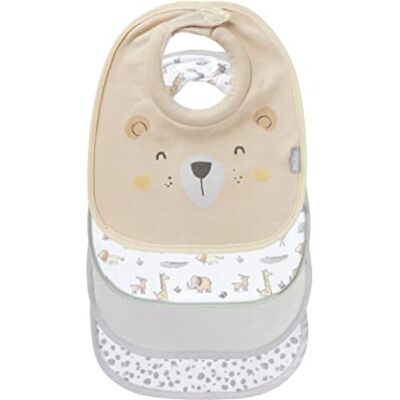 Bavoirs Nuby Snug and Dry - Coton Bio, Lavable - Pack de 4 - Publicité Bavoirs Nuby Snug and Dry - Coton Bio, Lavable - Pack de 4 - Publicité