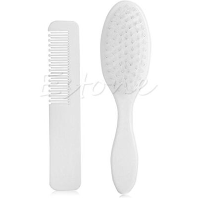 AYPOHU Cadeau parfait (ensemble brosse à cheveux et peigne pour bébé) 2 brosses à cheveux blanches et peigne pour liste de naissance - Publicité AYPOHU Cadeau parfait (ensemble brosse à cheveux et peigne pour bébé) 2 brosses à cheveux blanches et peigne pour liste de naissance - Publicité