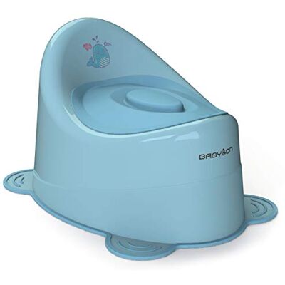 BABYLON Snail Pot Enfant avec couvercle, pot bebe toilette dès 1 an, Bleu - Publicité BABYLON Snail Pot Enfant avec couvercle, pot bebe toilette dès 1 an, Bleu - Publicité