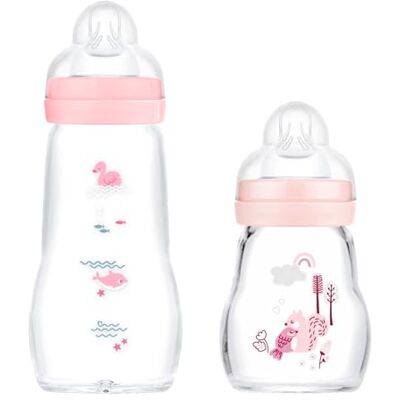 MAM - Feel Good Glass Baby Bottle - 170ml - 260ml - Baby Bottle - Publicité MAM - Feel Good Glass Baby Bottle - 170ml - 260ml - Baby Bottle - Publicité
