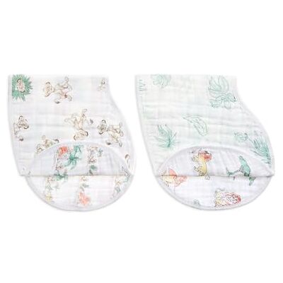 aden + anais Lot de 2 bavoirs d’épaule burpy bib® pour bébé prélavés en mousseline 100% coton, bavoirs absorbants, Garçon, Fille, 57cm x 28cm, 0-36 mois, Imprimé The Lion King - Publicité aden + anais Lot de 2 bavoirs d’épaule burpy bib® pour bébé prélavés en mousseline 100% coton, bavoirs absorbants, Garçon, Fille, 57cm x 28cm, 0-36 mois, Imprimé The Lion King - Publicité