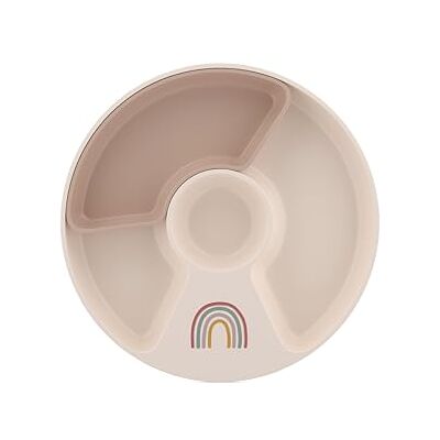 Mepal Assiette compartimentée Mio Bords hauts pour un ramassage aisé Base antidérapante Compartiment amovible pour créer 2, 3, 4 sections Résiste au micro-ondes Sunshine & Rainbow - Publicité Mepal Assiette compartimentée Mio Bords hauts pour un ramassage aisé Base antidérapante Compartiment amovible pour créer 2, 3, 4 sections Résiste au micro-ondes Sunshine & Rainbow - Publicité