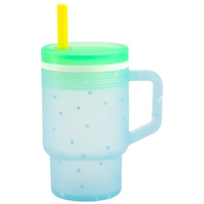 INFANTINO My 1st Tumbler, Tasse en Silicone de 255 ml avec Paille et Poignée, Tasse Bébé Résistante aux Fuites pour les Déplacements, Biberon de Transition Sans BPA, Blue Stars - Publicité INFANTINO My 1st Tumbler, Tasse en Silicone de 255 ml avec Paille et Poignée, Tasse Bébé Résistante aux Fuites pour les Déplacements, Biberon de Transition Sans BPA, Blue Stars - Publicité