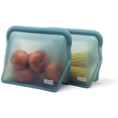 Moonmoon Lot de 2 sacs alimentaires en silicone Sacs de congélation réutilisables Sans BPA pour la cuisson par lots et la préparation des repas Passe au lave-vaisselle et au micro-ondes 1500 - Publicité Moonmoon Lot de 2 sacs alimentaires en silicone Sacs de congélation réutilisables Sans BPA pour la cuisson par lots et la préparation des repas Passe au lave-vaisselle et au micro-ondes 1500 - Publicité