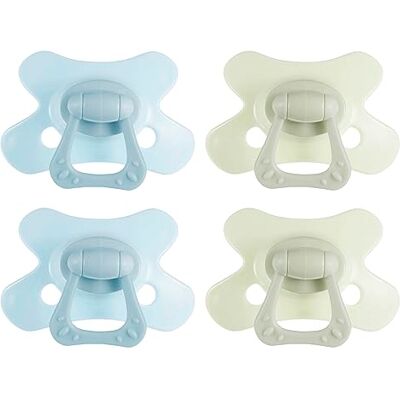 Difrax Sucette Natural 12-18 Mois Bleu/vert 4 pièces Tétine en silicone souple Collerette en polypropylène Forme papillon ergonomique Confortable pour un usage quotidien - Publicité Difrax Sucette Natural 12-18 Mois Bleu/vert 4 pièces Tétine en silicone souple Collerette en polypropylène Forme papillon ergonomique Confortable pour un usage quotidien - Publicité