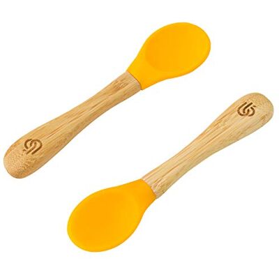 bamboo bamboo Bamboo Baby Feeding Spoons with Soft Curved Silicone Bowl Tips for Toddlers and Infants - Publicité bamboo bamboo Bamboo Baby Feeding Spoons with Soft Curved Silicone Bowl Tips for Toddlers and Infants - Publicité