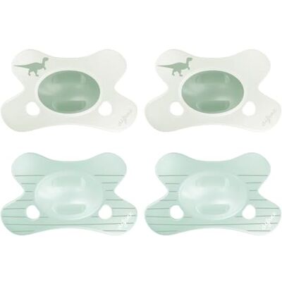 Difrax Sucette Natural 0-6 Mois Dinosaure Crème/menthe 4 pièces Tétine en silicone souple Collerette en polypropylène Forme papillon ergonomique Confortable pour un usage quotidien - Publicité Difrax Sucette Natural 0-6 Mois Dinosaure Crème/menthe 4 pièces Tétine en silicone souple Collerette en polypropylène Forme papillon ergonomique Confortable pour un usage quotidien - Publicité