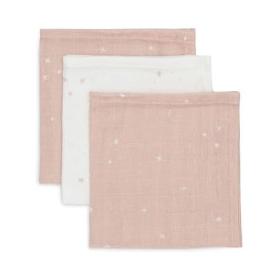 Jollein Lot de 3 bavoirs pour bébé Twinkling Rose sauvage 31 x 31 cm 100% coton Lingettes bébé Certifiées Oeko-Tex - Publicité Jollein Lot de 3 bavoirs pour bébé Twinkling Rose sauvage 31 x 31 cm 100% coton Lingettes bébé Certifiées Oeko-Tex - Publicité