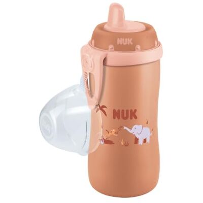 NUK Bouteille d'eau First Choice à bec dur 12 mois et plus 300 ml Bec dur anti-fuites Clip et capuchon de protection Éléphant rouge 1 unité - Publicité NUK Bouteille d'eau First Choice à bec dur 12 mois et plus 300 ml Bec dur anti-fuites Clip et capuchon de protection Éléphant rouge 1 unité - Publicité