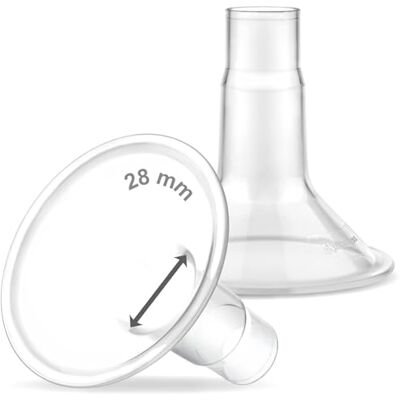 Maymom MyFit lot de 2 boucliers compatibles avec tire-lait Medela PersonalFit, Freestyle, Harmony, Maxi et Flex, pour connecteurs large/étroit, 28 mm - Publicité Maymom MyFit lot de 2 boucliers compatibles avec tire-lait Medela PersonalFit, Freestyle, Harmony, Maxi et Flex, pour connecteurs large/étroit, 28 mm - Publicité