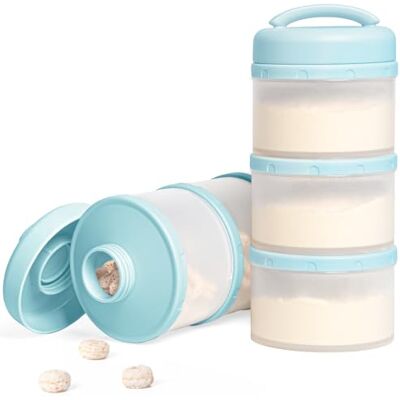 Termichy Boîte de Rangement Empilable pour Bébé en Poudre de lait, Lot de 2 (Bleu Clair) - Publicité Termichy Boîte de Rangement Empilable pour Bébé en Poudre de lait, Lot de 2 (Bleu Clair) - Publicité