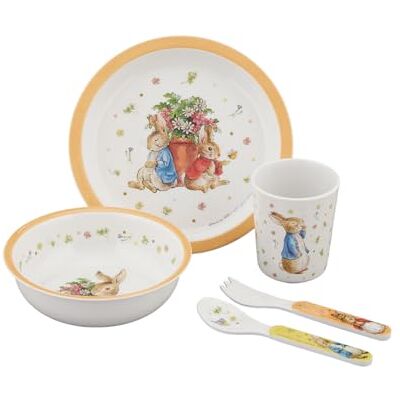 Petit Jour Paris Coffret Repas Pierre Lapin Abricot 5 Pièces Vaisselle Bébé et Enfant avec Assiette, Bol, Gobelet et Set de Couverts Sans BPA dès 6 Mois Cadeau Naissance - Publicité Petit Jour Paris Coffret Repas Pierre Lapin Abricot 5 Pièces Vaisselle Bébé et Enfant avec Assiette, Bol, Gobelet et Set de Couverts Sans BPA dès 6 Mois Cadeau Naissance - Publicité