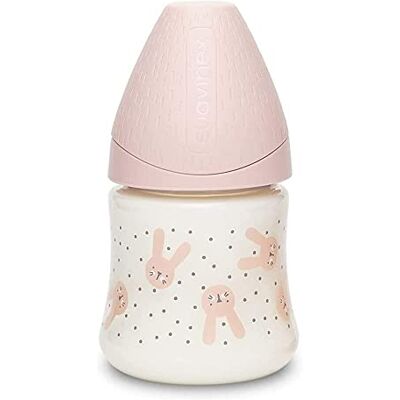 Suavinex Biberon Tetine Ronde Débit Lent Lapin Rose 150 ml 1 Unité - Publicité Suavinex Biberon Tetine Ronde Débit Lent Lapin Rose 150 ml 1 Unité - Publicité
