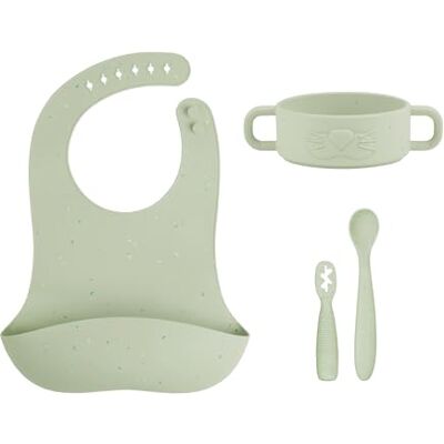 Babymoov Coffret Premiers Repas Bébé en Silicone avec Bol, 2 Cuillères 1er âge, Bavoir Récupérateur – Vaisselle Bébé pour Diversification Alimentaire Développé avec Ergothérapeute, Mini Arty - Publicité Babymoov Coffret Premiers Repas Bébé en Silicone avec Bol, 2 Cuillères 1er âge, Bavoir Récupérateur – Vaisselle Bébé pour Diversification Alimentaire Développé avec Ergothérapeute, Mini Arty - Publicité