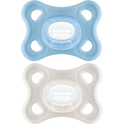 MAM Sucette Comfort, Bébé 2-12 mois, Bleu/Beige, Lot de 2 tétines - Publicité MAM Sucette Comfort, Bébé 2-12 mois, Bleu/Beige, Lot de 2 tétines - Publicité