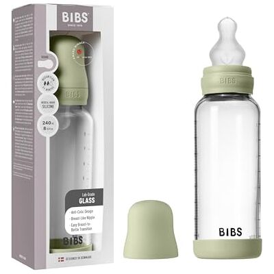 BIBS Biberon en verre pour bébé Débit moyen Sauge - Biberon bébé - Publicité BIBS Biberon en verre pour bébé Débit moyen Sauge - Biberon bébé - Publicité