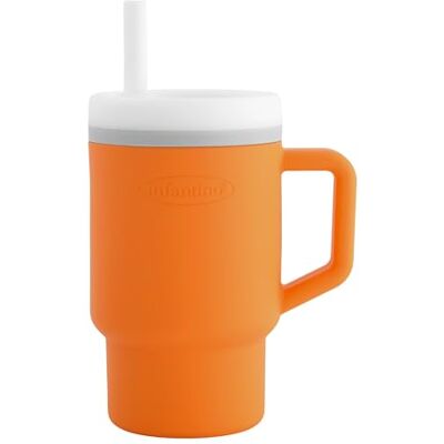 INFANTINO Ma Première Tasse – Adorable Tasse 255ml avec Paille Antifuite et Poignée Adaptée aux Tout-Petits, Favorise l'Hydratation, Facile à Nettoyer, Creamsicle - Publicité INFANTINO Ma Première Tasse – Adorable Tasse 255ml avec Paille Antifuite et Poignée Adaptée aux Tout-Petits, Favorise l'Hydratation, Facile à Nettoyer, Creamsicle - Publicité