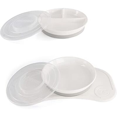 Twistshake Set de Vaisselle Bébé Mini + Assiette Divisée Plaque D'aspiration Bébé + Set de Table Bébé (31x17 cm) + Assiette Divisée Sans BPA Plaque D'entraînement Blanc - Publicité Twistshake Set de Vaisselle Bébé Mini + Assiette Divisée Plaque D'aspiration Bébé + Set de Table Bébé (31x17 cm) + Assiette Divisée Sans BPA Plaque D'entraînement Blanc - Publicité