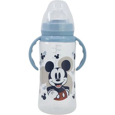 Stor Biberon avec Anses Mickey Mouse 360ml Col Large Tétine Silicone 3 Positions Disney Baby Système Anti-Coliques Sans BPA 0 Mois et Plus - Publicité Stor Biberon avec Anses Mickey Mouse 360ml Col Large Tétine Silicone 3 Positions Disney Baby Système Anti-Coliques Sans BPA 0 Mois et Plus - Publicité