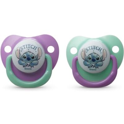Stor Disney Baby Lot de 2 sucettes Lilo et Stitch 6M+ – Lot de 2 sucettes anatomiques en silicone pour bébés de 6 mois et plus, avec motifs Lilo & Stitch. Publicité Stor Disney Baby Lot de 2 sucettes Lilo et Stitch 6M+ – Lot de 2 sucettes anatomiques en silicone pour bébés de 6 mois et plus, avec motifs Lilo & Stitch. Publicité