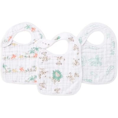 aden + anais Lot de 3 Bavoirs À Bouton-Pression En Mousseline de Coton, Bavoirs Coton Absorbants, Bavoirs d'épaule, Bébé Garçon, Bébé Fille, 23cm x 31cm, 0-36 Mois, Imprimé The Lion King - Publicité aden + anais Lot de 3 Bavoirs À Bouton-Pression En Mousseline de Coton, Bavoirs Coton Absorbants, Bavoirs d'épaule, Bébé Garçon, Bébé Fille, 23cm x 31cm, 0-36 Mois, Imprimé The Lion King - Publicité