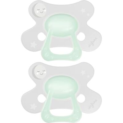 Difrax Tétine 18 Mois et Plus – Sucette Naissance avec Tétine Silicone – 18+ Facile à Accepter un Apport Optimal d'Air – Tutute Bébé 18-36 Mois – Phosphorescente – 2 Unité (Lot de 1) - Publicité Difrax Tétine 18 Mois et Plus – Sucette Naissance avec Tétine Silicone – 18+ Facile à Accepter un Apport Optimal d'Air – Tutute Bébé 18-36 Mois – Phosphorescente – 2 Unité (Lot de 1) - Publicité
