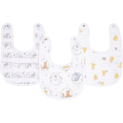 aden + anais essentials Pack de 3 bavoirs à boutons-pression pour bébé prélavés en mousseline 100% coton Bavoir absorbant Ajustable Garçon Fille Imprimé Winnie + Friends 23 cm x 34 cm - Publicité aden + anais essentials Pack de 3 bavoirs à boutons-pression pour bébé prélavés en mousseline 100% coton Bavoir absorbant Ajustable Garçon Fille Imprimé Winnie + Friends 23 cm x 34 cm - Publicité