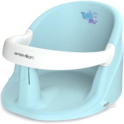 BABYLON Nemo Siège de bain Bébé, Baignoire, ventouses, 6M+, Bleu clair - Publicité BABYLON Nemo Siège de bain Bébé, Baignoire, ventouses, 6M+, Bleu clair - Publicité