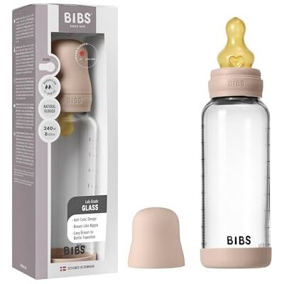 BIBS Biberon en Verre pour Bébé Gomme Naturelle Débit Moyen - Biberon - Publicité BIBS Biberon en Verre pour Bébé Gomme Naturelle Débit Moyen - Biberon - Publicité