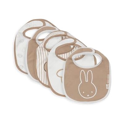Jollein Lot de 5 bavoirs imperméables Miffy Heads - Publicité Jollein Lot de 5 bavoirs imperméables Miffy Heads - Publicité