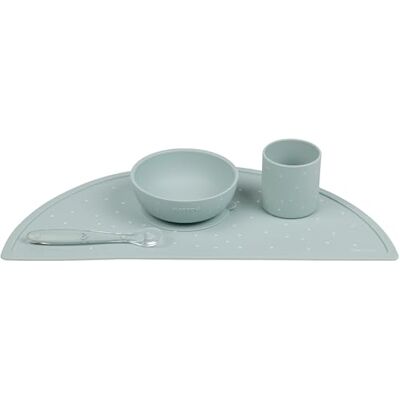 Nattou Vaisselle en Silicone pour Enfants, Set Repas 4 Pièces, 1 Cuillère, 1 Bol avec Couvercle, 1 Gobelet, 1 Set de Table, sans BPA, Vegan, Silicone, Motif Vert - Publicité Nattou Vaisselle en Silicone pour Enfants, Set Repas 4 Pièces, 1 Cuillère, 1 Bol avec Couvercle, 1 Gobelet, 1 Set de Table, sans BPA, Vegan, Silicone, Motif Vert - Publicité
