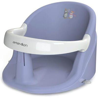 BABYLON Nemo Siège de bain Bébé, Baignoire, ventouses, 6M+, Violet/blanc - Publicité BABYLON Nemo Siège de bain Bébé, Baignoire, ventouses, 6M+, Violet/blanc - Publicité