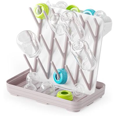 SpaceAid Égouttoir Vertical pour biberons de bébé avec 20 Crochets, économiseur d'espace pour Bouteilles de Cuisine, Organiseur Vertical pour Accessoires de Rangement de comptoir (Blanc et Taupe) - Publicité SpaceAid Égouttoir Vertical pour biberons de bébé avec 20 Crochets, économiseur d'espace pour Bouteilles de Cuisine, Organiseur Vertical pour Accessoires de Rangement de comptoir (Blanc et Taupe) - Publicité
