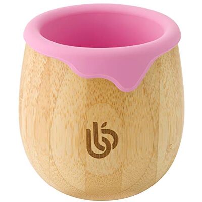 bamboo bamboo Tasse en bambou pour enfants Tasse de 150 ml à couvercle ouvert avec manchon en silicone, pour les enfants en bas âge qui favorise le sevrage, les aptitudes à boire et la motricité orale (Rose) - Publicité bamboo bamboo Tasse en bambou pour enfants Tasse de 150 ml à couvercle ouvert avec manchon en silicone, pour les enfants en bas âge qui favorise le sevrage, les aptitudes à boire et la motricité orale (Rose) - Publicité