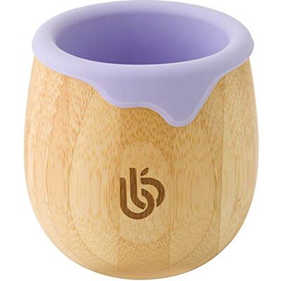 bamboo bamboo Tasse en bambou pour enfants Tasse à couvercle ouvert de 150 ml avec manchon en silicone, pour les jeunes enfants en sevrage pour développer la capacité à boire et la motricité orale (lilas) - Publicité bamboo bamboo Tasse en bambou pour enfants Tasse à couvercle ouvert de 150 ml avec manchon en silicone, pour les jeunes enfants en sevrage pour développer la capacité à boire et la motricité orale (lilas) - Publicité