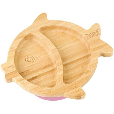 bamboo bamboo Assiette Bébé et Enfant pour Repas et Sevrage, Plat Poisson en Bamboo avec Ventouse Sécurisée dès 6 Mois (Poisson, Rose) - Publicité bamboo bamboo Assiette Bébé et Enfant pour Repas et Sevrage, Plat Poisson en Bamboo avec Ventouse Sécurisée dès 6 Mois (Poisson, Rose) - Publicité