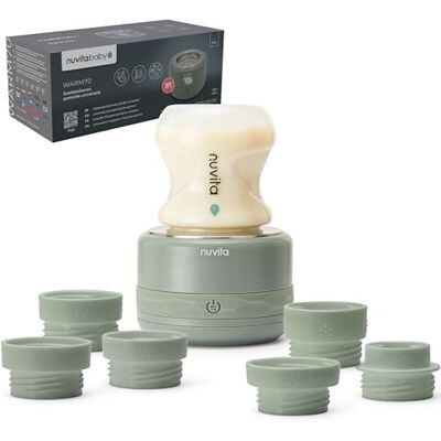 Nuvita 1166 Warm70 Chauffe-biberon Portable Sans Fil 70°C – Rechargeable USB, Compatible Universel avec 6 Adaptateurs, 5 Niveaux de Température Jusqu’à 70°C, Chauffe Rapide en 2,5 Min - Publicité Nuvita 1166 Warm70 Chauffe-biberon Portable Sans Fil 70°C – Rechargeable USB, Compatible Universel avec 6 Adaptateurs, 5 Niveaux de Température Jusqu’à 70°C, Chauffe Rapide en 2,5 Min - Publicité
