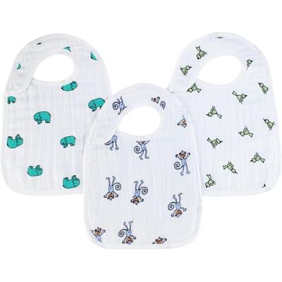 aden + anais Lot de 3 Bavoirs À Bouton-Pression En Mousseline de Coton, Bavoirs Coton Absorbants, Bavoirs d'épaule, Bébé Garçon, Bébé Fille, 23cm x 31cm, 0-36 Mois, Imprimé jungle jam - Publicité aden + anais Lot de 3 Bavoirs À Bouton-Pression En Mousseline de Coton, Bavoirs Coton Absorbants, Bavoirs d'épaule, Bébé Garçon, Bébé Fille, 23cm x 31cm, 0-36 Mois, Imprimé jungle jam - Publicité