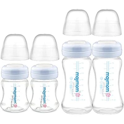 Maymom biberons de collecte large col avec capuchon dôme, bague et disque SureSeal, compatibles avec bouteilles Spectra S1/S2 et tétines Lansinoh (140 ml x2, 280 ml x2) - Publicité Maymom biberons de collecte large col avec capuchon dôme, bague et disque SureSeal, compatibles avec bouteilles Spectra S1/S2 et tétines Lansinoh (140 ml x2, 280 ml x2) - Publicité
