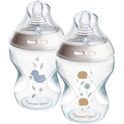 Tommee Tippee Biberons, Biberon Anti-colique Natural Start, étang, 260ml, lot de 2 avec tétine à débit lent imitant la forme du sein pour une prise en bouche naturelle - Publicité Tommee Tippee Biberons, Biberon Anti-colique Natural Start, étang, 260ml, lot de 2 avec tétine à débit lent imitant la forme du sein pour une prise en bouche naturelle - Publicité