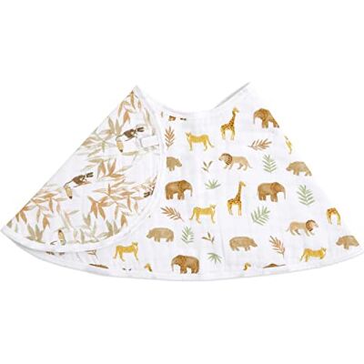 aden + anais Essentials G3303B Bavoir multi-usage pour bébé et tout-petit, 100% mousseline de coton, douce et absorbante, 4 couches, simple, 57 x 28 cm - Publicité aden + anais Essentials G3303B Bavoir multi-usage pour bébé et tout-petit, 100% mousseline de coton, douce et absorbante, 4 couches, simple, 57 x 28 cm - Publicité
