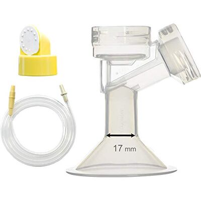 Maymom Kit de Tire-lait Swing pour les pompes à sein Swing Medela. Contient 1 téterelle moyenne ,1 vanne, 1 membrane et 1 tuyau de remplacement pour la pompe Swing Medela.(diamètre de mamelons 17mm) - Publicité Maymom Kit de Tire-lait Swing pour les pompes à sein Swing Medela. Contient 1 téterelle moyenne ,1 vanne, 1 membrane et 1 tuyau de remplacement pour la pompe Swing Medela.(diamètre de mamelons 17mm) - Publicité