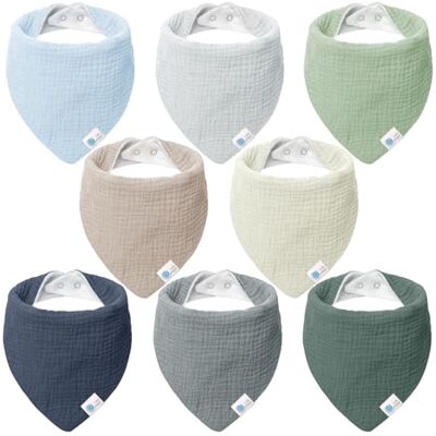 lulumoon Bavoir en Mousseline pour Bébé : Foulard Triangulaire pour Bébé Fille et Garçon, 100% Coton (A-Seashore) - Publicité lulumoon Bavoir en Mousseline pour Bébé : Foulard Triangulaire pour Bébé Fille et Garçon, 100% Coton (A-Seashore) - Publicité